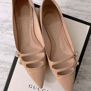 Gucci Aneta Double-Strap Flat Pink Apricot Size 6
